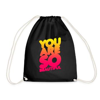 You are so beautiful (degradé) - Sac de sport léger - noir - Devant