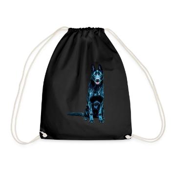 German shepherd - Drawstring Bag - black - Front