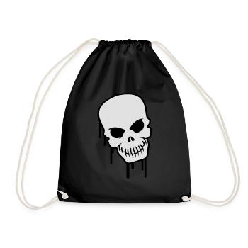 Sport Fishing Rod Symbol - Drawstring Bag - black - Front