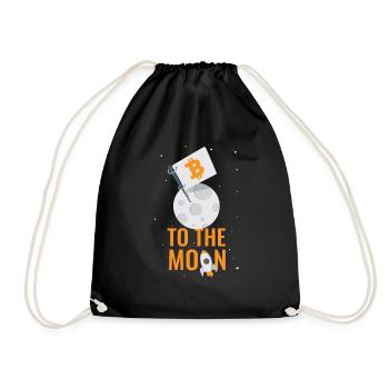 Bitcoin To The Moon - Drawstring Bag - black - Front