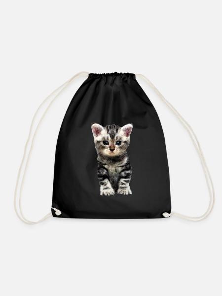 Katze - Turnbeutel - Schwarz