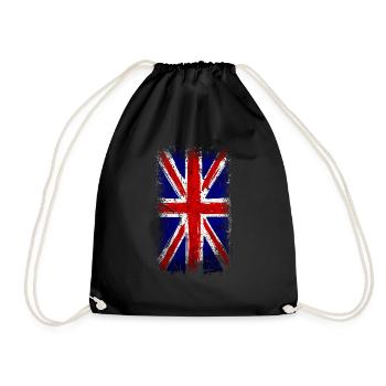 Union Jack Great Britain - Drawstring Bag - black - Front