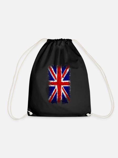 Union Jack Great Britain - Drawstring Bag - black