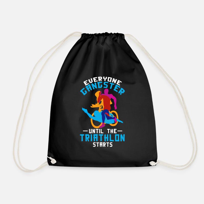 Triathlon - Drawstring Bag - black