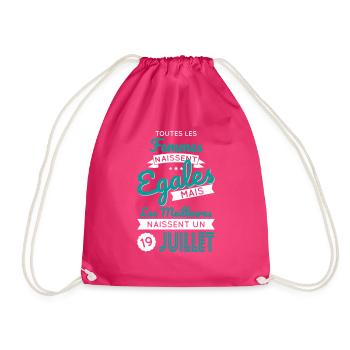 Anniversaire - Les meilleures naissent 19 Juillet - Sac de sport léger - fuchsia - Devant