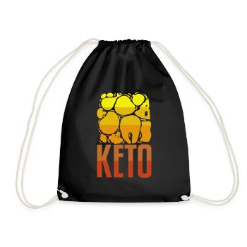 Keto Artwork Vintage - Drawstring Bag - black - Front