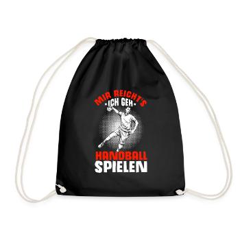 Mir reichts ich geh Handball spielen - Handballer - Turnbeutel - Schwarz - Vorne