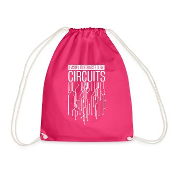 Distrait par les circuits Électricien Electro - Sac de sport léger - fuchsia - Devant