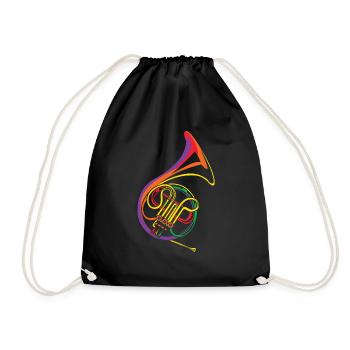 Beau cadeau de membre du Français Horn Band - Sac de sport léger - noir - Devant