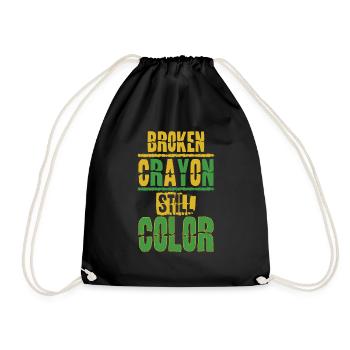 Broken Crayon Still Color - Drawstring Bag - black - Front