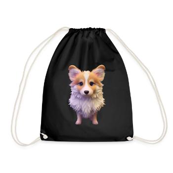 Shiba Inu Dog - Shiba Inu - Drawstring Bag - black - Front