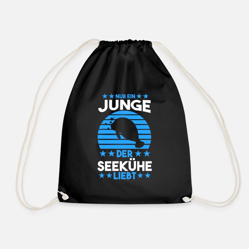 Meerkuh Seekuh - Turnbeutel - Schwarz