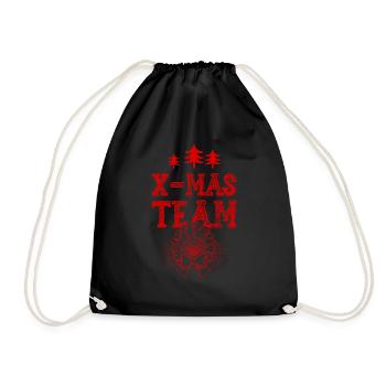 X-Mas Team - Turnbeutel - Schwarz - Vorne