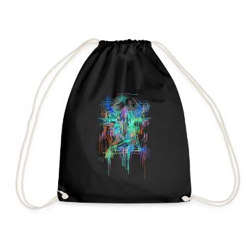 Futurism - Drawstring Bag - black - Front