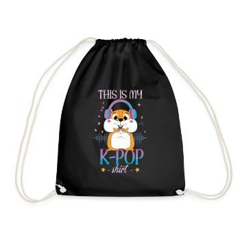 K-Pop Citation Musique Pop Coréenne | Corée du Sud - Sac de sport léger - noir - Devant