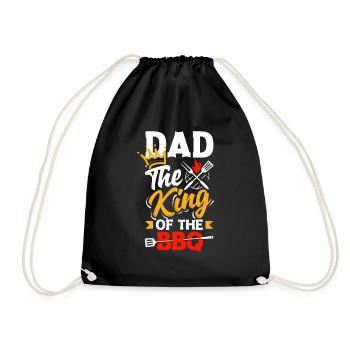 Dad The King Of The BBQ Father's Day Grill - Turnbeutel - Schwarz - Vorne