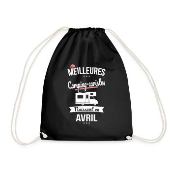 Les meilleures camping-caristes naissent en Avril - Sac de sport léger - noir - Devant