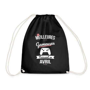 Les meilleures gameuses naissent en Avril - Sac de sport léger - noir - Devant
