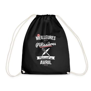 Les meilleures pâtissières naissent en Avril - Sac de sport léger - noir - Devant