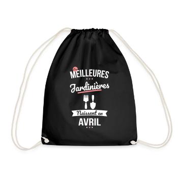 Les meilleures jardinières naissent en Avril - Sac de sport léger - noir - Devant