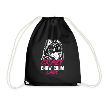 Chow Chow Hund - Turnbeutel - Schwarz - Vorne
