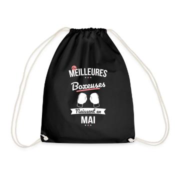 Les meilleures boxeuses naissent en Mai - Sac de sport léger - noir - Devant
