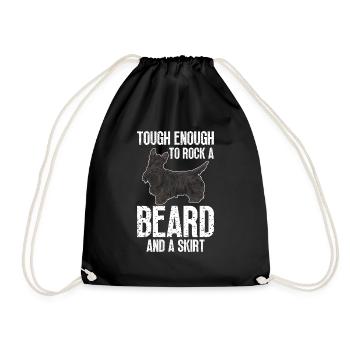 Scottish Terrier Scottie Dog - Drawstring Bag - black - Front