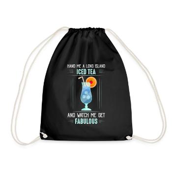 Hand Me A Long Island Iced Tea Alcohol Drinking - Turnbeutel - Schwarz - Vorne