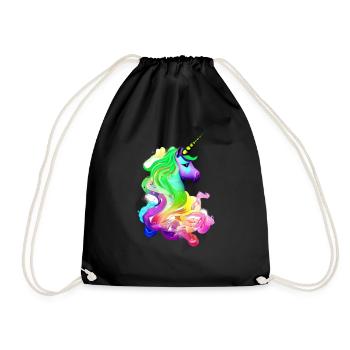 Unicorn Mythical Animal Girl Unicorns Unicorn - Drawstring Bag - black - Front