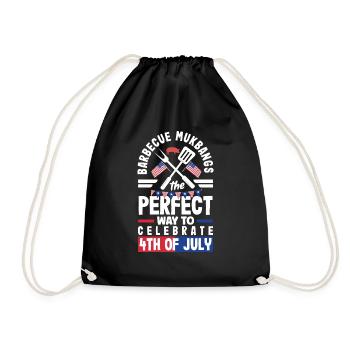 Mukbang et barbecue le 4 juillet - Sac de sport léger - noir - Devant