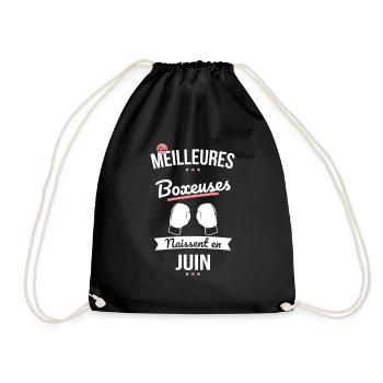 Les meilleures boxeuses naissent en Juin - Sac de sport léger - noir - Devant