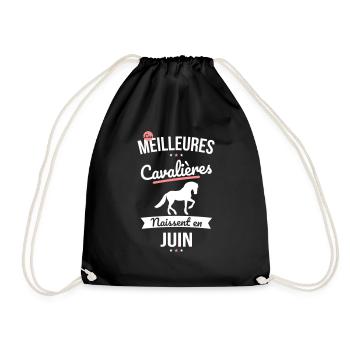 Les meilleures cavalières naissent en Juin - Sac de sport léger - noir - Devant