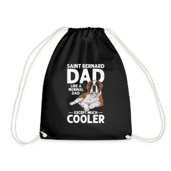 St. Bernard St. Bernard Dog Dog - Drawstring Bag - black - Front