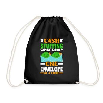 Cash stuffing économiser de l’argent, une enveloppe à la fois - Sac de sport léger - noir - Devant