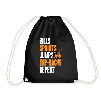 Indoor Cycling Bike Workout - Drawstring Bag - black - Front