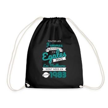 Anniversaire 40 ans - Meilleures Septembre 1983 - Sac de sport léger - noir - Devant