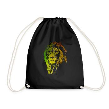 Lion coloré métallisé - Sac de sport léger - noir - Devant