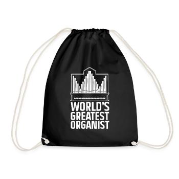 Organiste : organiste, organiste d’église, orgue - Sac de sport léger - noir - Devant