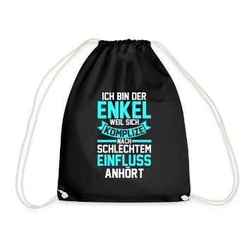 Enkel - Turnbeutel - Schwarz - Vorne