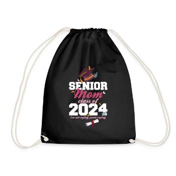 Fête de remise des diplômes de la classe de maman senior de 2024 fière - Sac de sport léger - noir - Devant