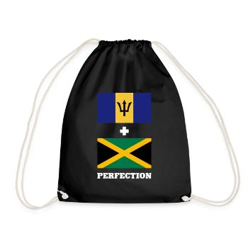 Barbados flag Barbadian bayan - Drawstring Bag - black - Front