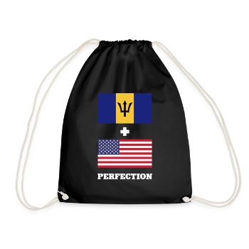 Barbados flag Barbadian bayan - Drawstring Bag - black - Front