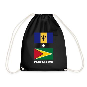 Barbados flag Barbadian bayan - Drawstring Bag - black - Front