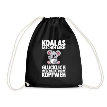 Koalabär Koala - Turnbeutel - Schwarz - Vorne