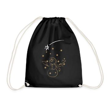 Bonhomme de neige de Noël - Sac de sport léger - noir - Devant