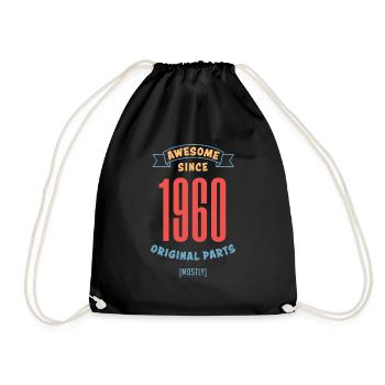 Awesome since 1960 - Turnbeutel - Schwarz - Vorne