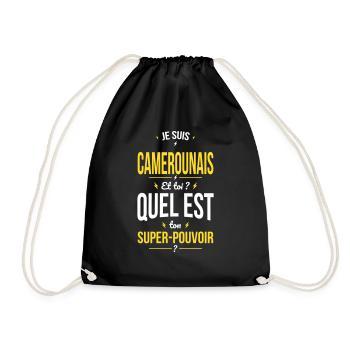 Je suis Camerounais - Super-pouvoir - Humour - Sac de sport léger - noir - Devant