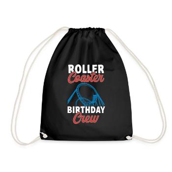 Roller Coaster Roller Coaster Amusement Park - Drawstring Bag - black - Front
