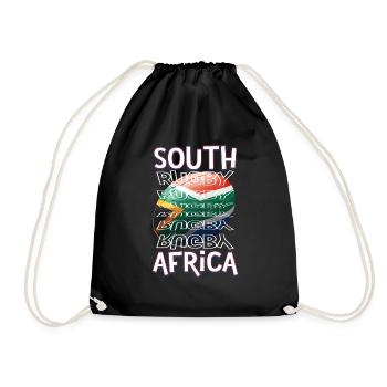 Rugby South Africa Südafrika Rugby Fan - Turnbeutel - Schwarz - Vorne