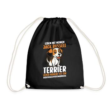 Hund Jacke Russell - Turnbeutel - Schwarz - Vorne